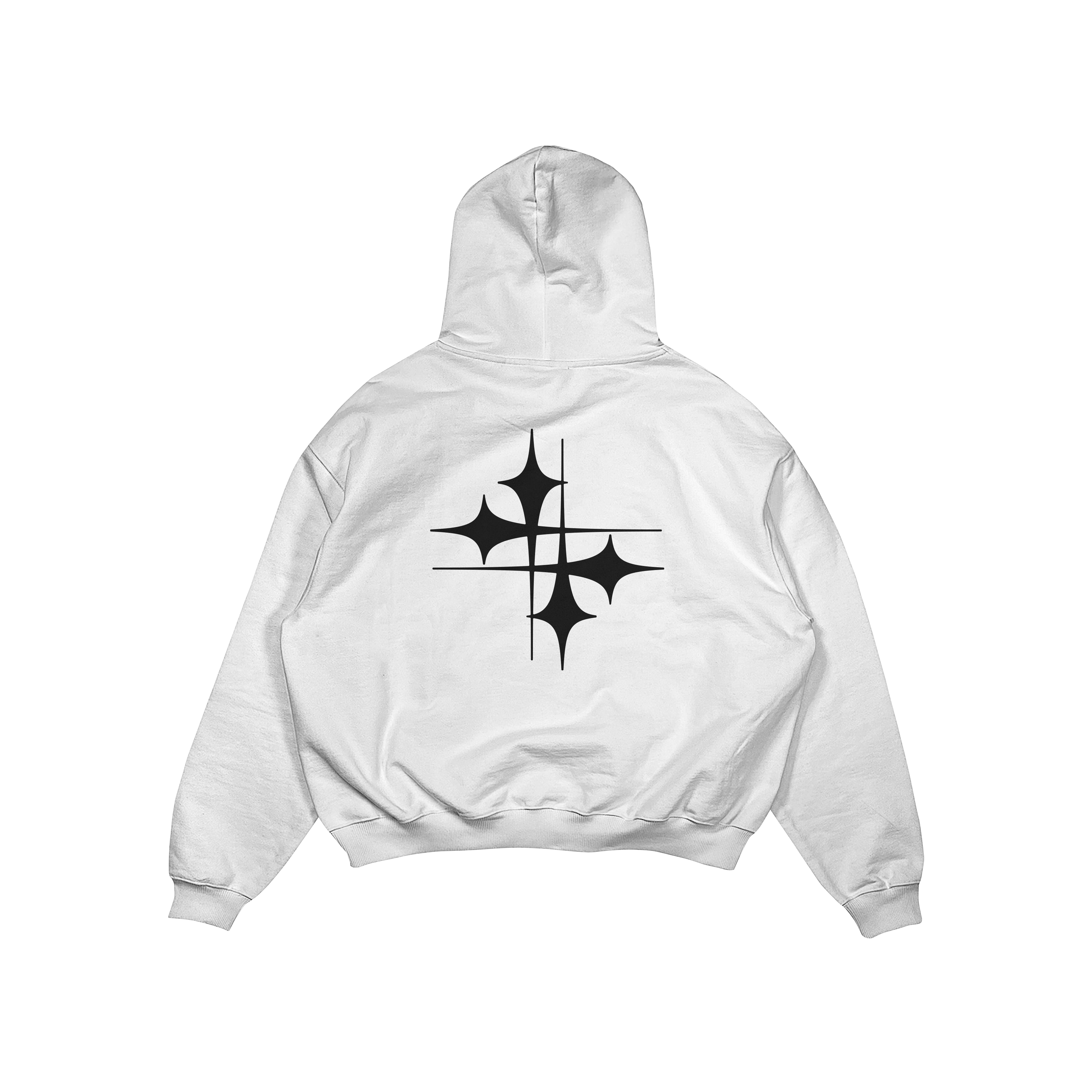 INTERSECTING STARS OVERSIZED HOODIE